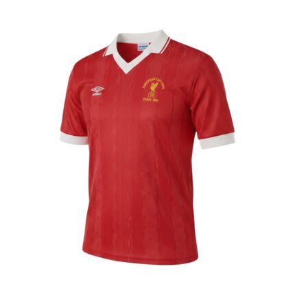 Camiseta retro Liverpool 1980/81 primera equipación — vista frontal en maniquí