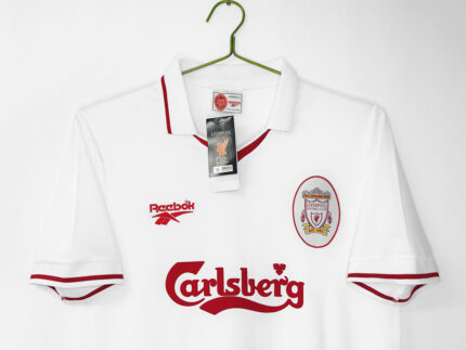 Camiseta retro Liverpool 1996/97 segunda equipación blanca — foto 2