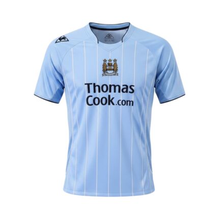 Camiseta retro Manchester City 2007/08 primera equipación — vista frontal en maniquí