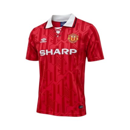Camiseta retro Manchester United 1992-1994, primera equipación. — vista frontal en maniquí