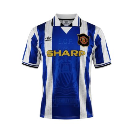 Camiseta retro Manchester United 1994/96 Tercera Equipación — vista frontal en maniquí