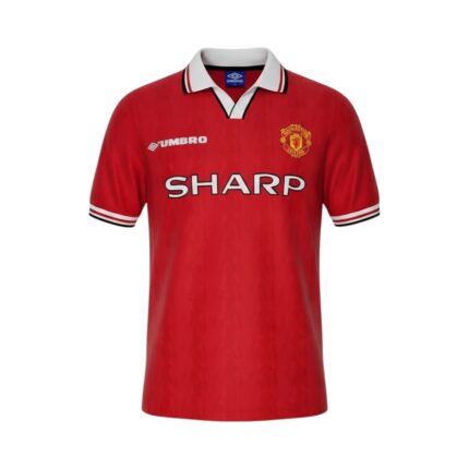 Camiseta retro Manchester United 1998/99 primera equipación — vista frontal en maniquí