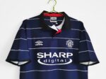 Camiseta retro Manchester United 1999/00 segunda equipación azul marino — foto 3