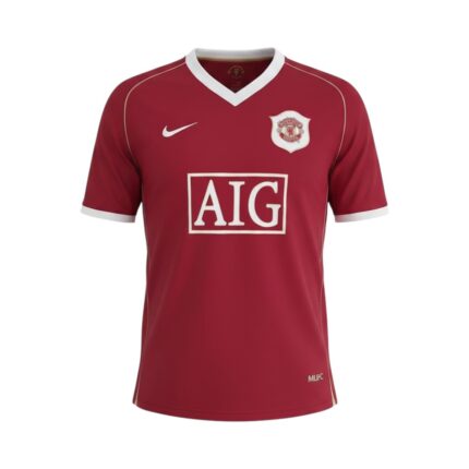 Camiseta retro Manchester United 2006/07 Primera Equipación — vista frontal en maniquí