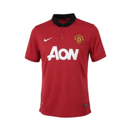 Camiseta retro Manchester United 2013/14 Primera Equipación — vista frontal en maniquí