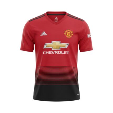 Camiseta retro Manchester United 2018/19 primera equipación — vista frontal en maniquí