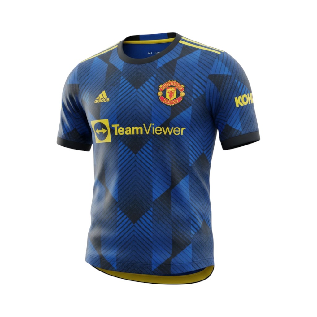 camiseta-retro-manchester-united-2021-22-tercera-equipacion-01 Camiseta retro Manchester United 2021/22 tercera equipación — vista frontal en maniquí