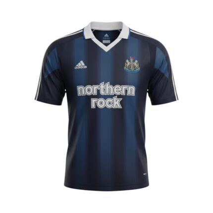 Camiseta retro Newcastle 2004/05 segunda equipación — vista frontal en maniquí