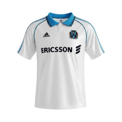 Camiseta retro Olympique de Marsella 1998/99 primera equipación — vista frontal en maniquí
