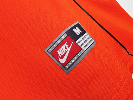 Camiseta retro Países Bajos 1998, primera equipación naranja con cuello polo. — foto 2