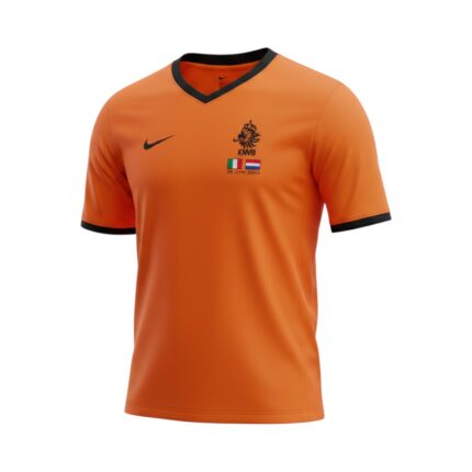 Camiseta retro Países Bajos 2000 primera equipación — vista frontal en maniquí
