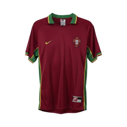 Camiseta retro Portugal 1998 primera equipación — vista frontal en maniquí