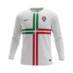 Camiseta retro Portugal 2012 segunda equipación manga larga — vista frontal en maniquí
