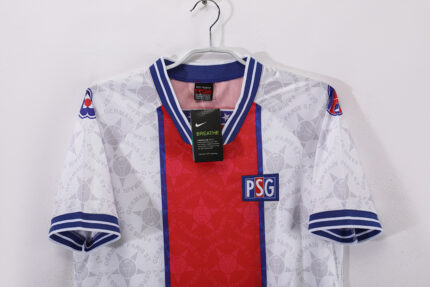 Camiseta retro PSG 1994/95 segunda equipación blanca y roja — foto 2