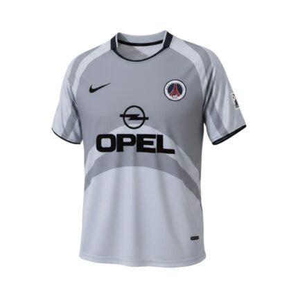 Camiseta retro del PSG 2001/02 segunda equipación — vista frontal en maniquí