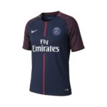 Camiseta retro PSG 2017/18 primera equipación azul marino — vista frontal en maniquí