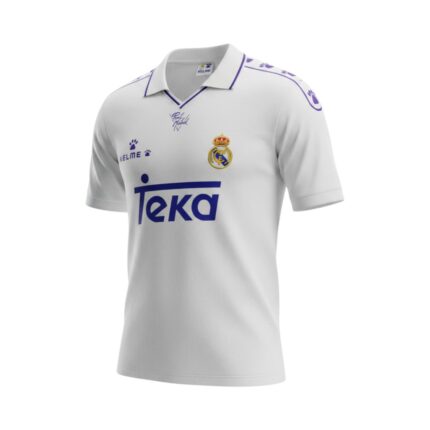 Camiseta retro Real Madrid 1994/96 primera equipación — vista frontal en maniquí