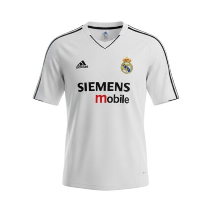 Camiseta retro Real Madrid 2003/04 Primera Equipación — vista frontal en maniquí