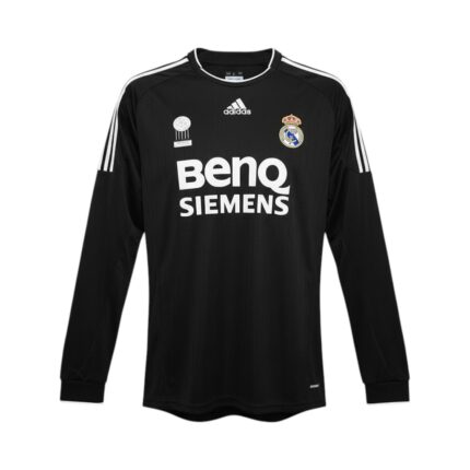 Camiseta retro Real Madrid 2006/07 tercera equipación manga larga — vista frontal en maniquí