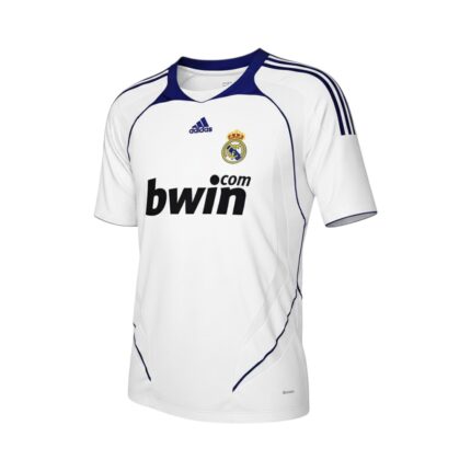Camiseta retro Real Madrid 2007/08 Primera Equipación — vista frontal en maniquí
