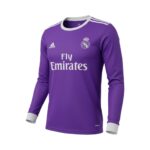 Camiseta retro Real Madrid 2016-2017 segunda equipación manga larga — vista frontal en maniquí