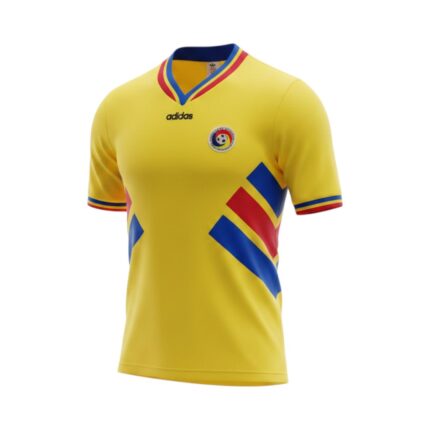 Camiseta retro Rumanía 1994 primera equipación — vista frontal en maniquí