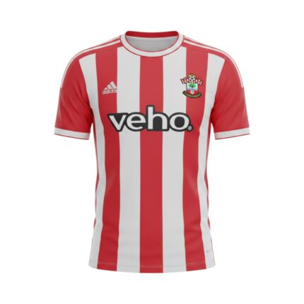 Camiseta retro Southampton 2015/16 primera equipación. — vista frontal en maniquí