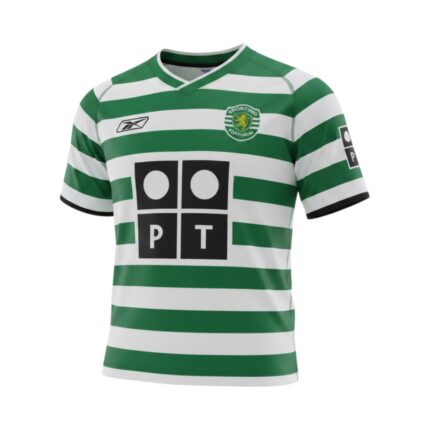 Camiseta retro Sporting de Portugal 2003/04 primera equipación — vista frontal en maniquí