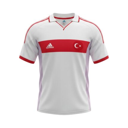 Camiseta retro de la selección de Turquía, segunda equipación de la temporada 2002. — vista frontal en maniquí