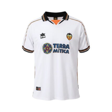 Camiseta retro Valencia CF 1999/00 Primera Equipación — vista frontal en maniquí