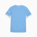 Camiseta de fútbol Manchester City 26/27 para adulto, versión jugador. Detalle frontal de la primera equipación oficial del club.