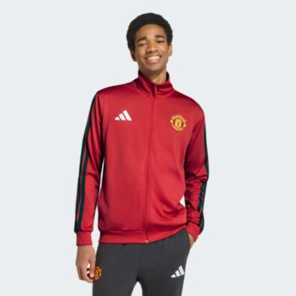 Chándal oficial de adulto del Manchester United para la temporada 2026/2027. Conjunto de chaqueta y pantalón de la primera equipación.