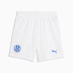 Equipación completa para niños del Olympique de Marseille, primera equipación de la temporada 26/27. Incluye camiseta y pantalón.