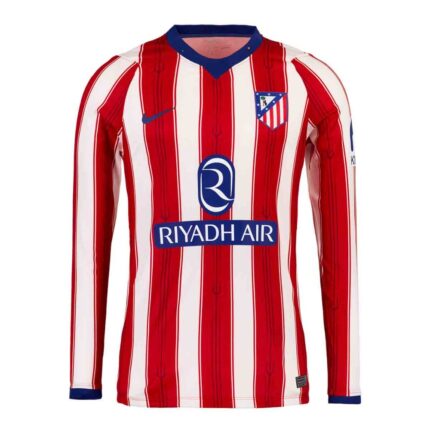 Camiseta de manga larga del Atlético de Madrid para adulto, primera equipación de la temporada 26/27. Vista frontal.