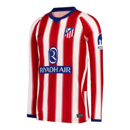 Camiseta de manga larga del Atlético de Madrid para adulto, primera equipación de la temporada 26/27. Vista frontal.