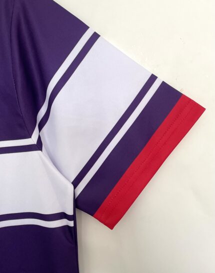 Camiseta retro Fiorentina 1983/85, primera equipación, morada con franja Opel. — foto 2