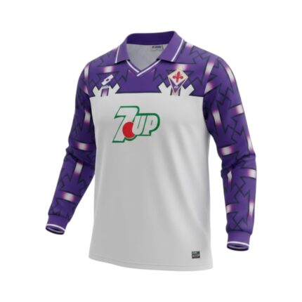 Camiseta retro Fiorentina 1992/93 segunda equipación manga larga — vista frontal en maniquí
