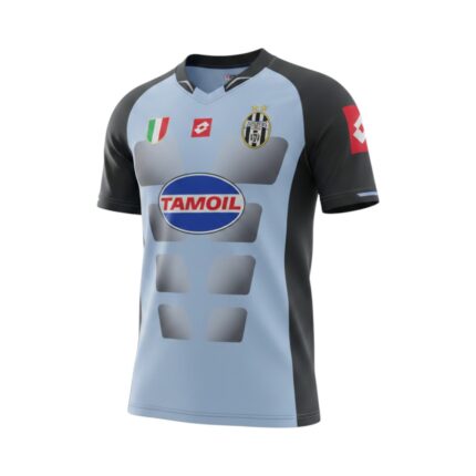 Camiseta retro Juventus portero 2002/03, Lotto, Tamoil — vista frontal en maniquí