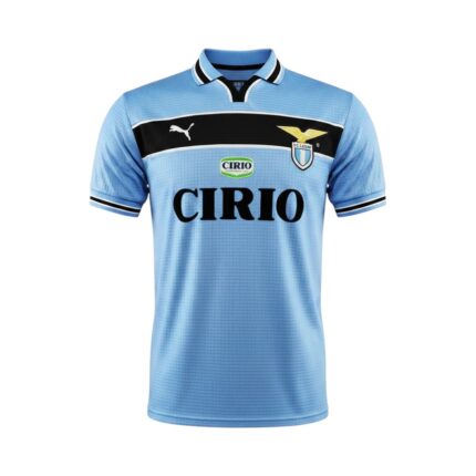 Camiseta retro Lazio 1998/99 primera equipación — vista frontal en maniquí