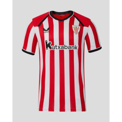 Camiseta oficial del Athletic Bilbao para la temporada 26/27, versión jugador. Primera equipación rojiblanca para adulto.