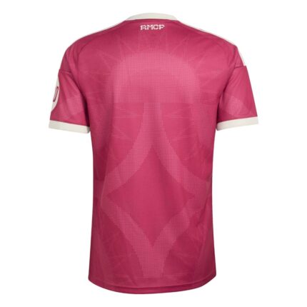 Tercera equipación del Re. Madrid para 2027. Camiseta de fútbol alternativa para adulto, diseño oficial de la temporada.