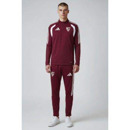 Camiseta de entrenamiento del Sevilla FC de manga larga para adulto, equipación oficial de la temporada 2026/2027.