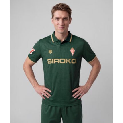 Camiseta de la segunda equipación del Sporting de Gijón para la temporada 26/27. Diseño oficial de la equipación visitante.