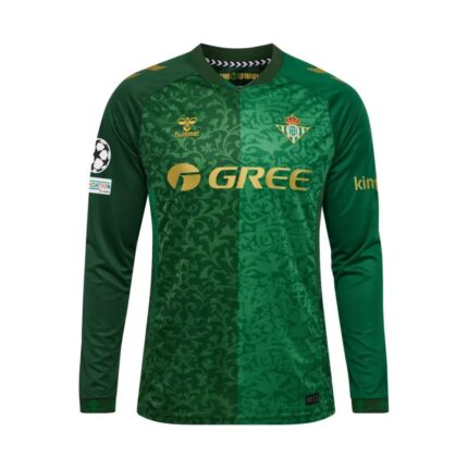 Camiseta visitante de manga larga del Real Betis Balompié para la temporada 26/27 para adulto, segunda equipación.