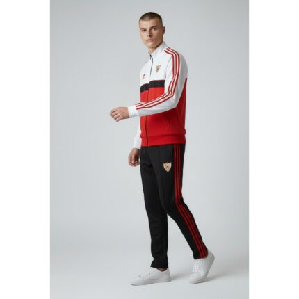 Chándal oficial de entrenamiento del Sevilla FC para la temporada 2026/27, versión de adulto. Chaqueta y pantalón del conjunto.