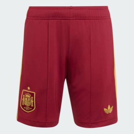 Pantalón corto de la segunda equipación de la Selección Española de fútbol 2026 para adulto, con escudo y detalles oficiales.