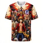 Elástica especial de Japón para adulto con diseño de One Piece celebrando la Gran Flota del Sombrero de Paja de Luffy.