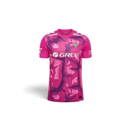Camiseta de portero del Real Betis para la temporada 26/27 en color rosa. Equipación oficial de guardameta para adulto.