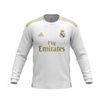 Camiseta retro Real Madrid 2019/20 primera equipación manga larga — vista frontal en maniquí