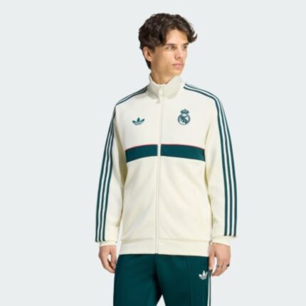 Chándal para adulto Originals del Real Madrid temporada 26/27. Conjunto de chaqueta y pantalón de inspiración retro.